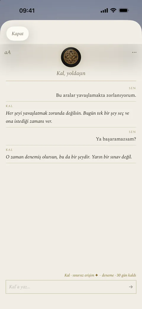 Kal ile bir sohbet