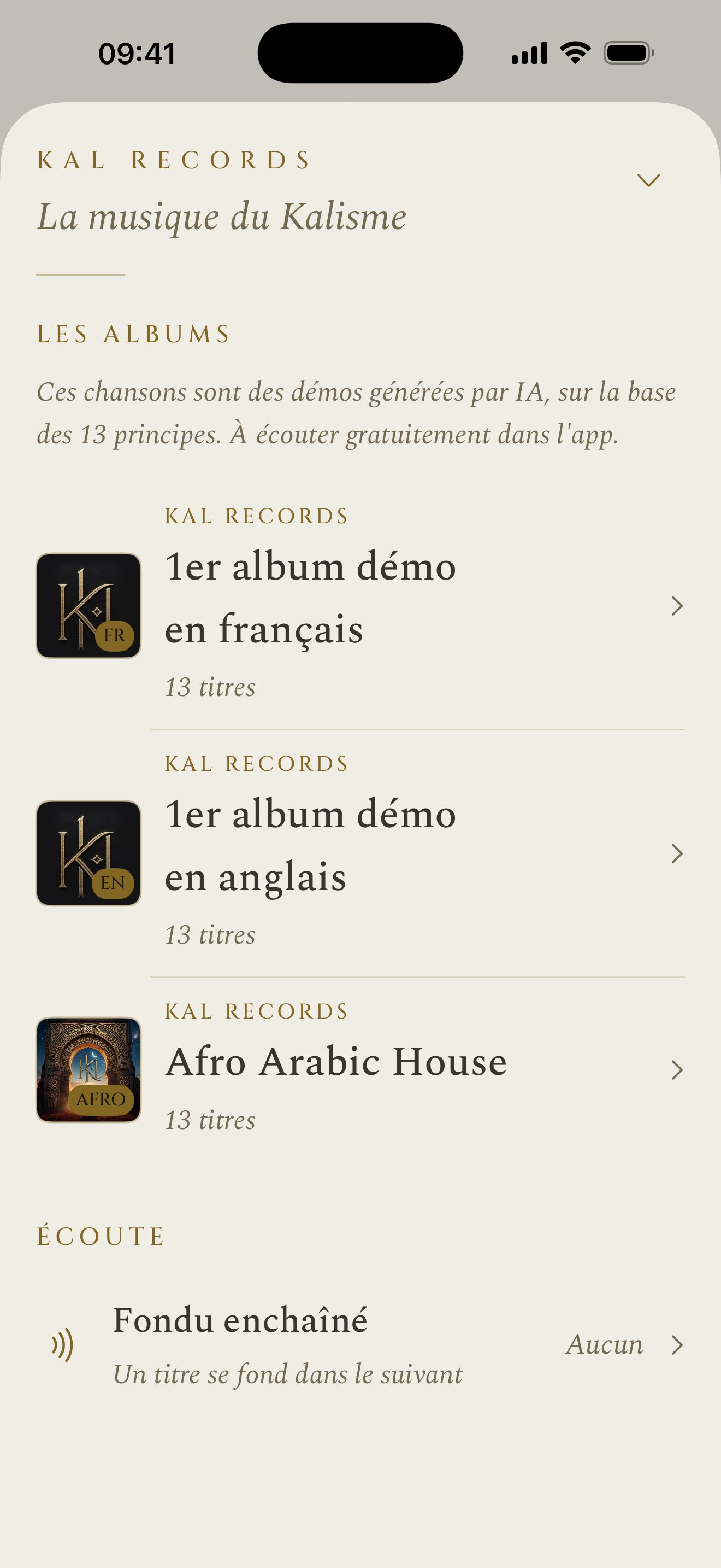 Kal Records, Kalisme app