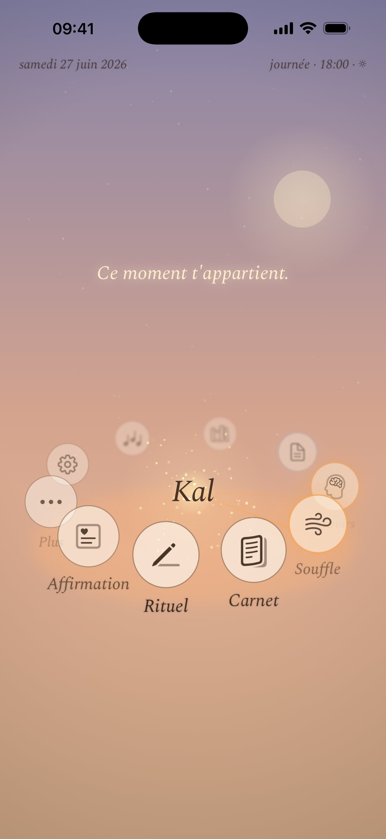 Accueil Orbite, Kalisme app