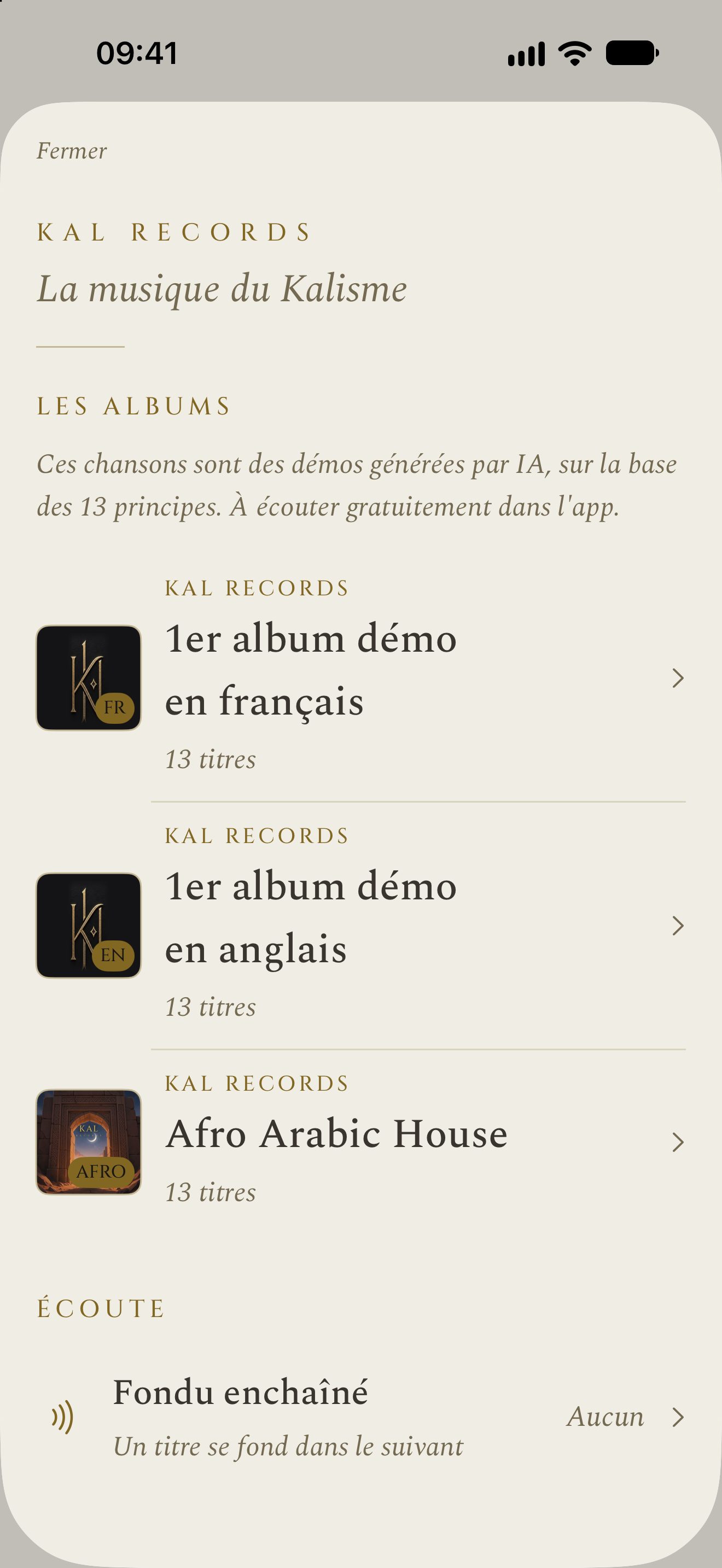 Kal Records, Kalisme app