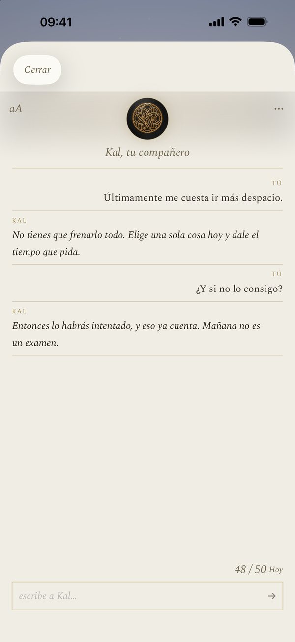 Una conversación con Kal, el compañero para reflexionar.