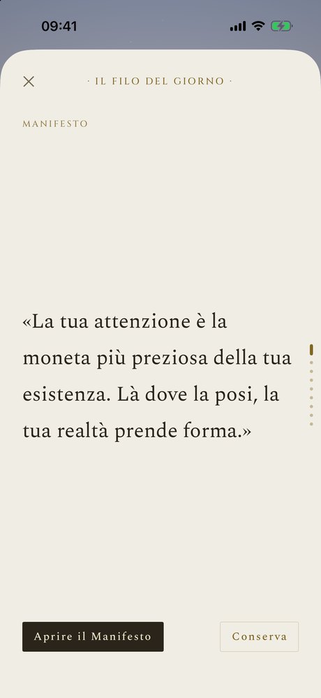 Il filo del giorno: al massimo dieci carte tratte dai libri e dal Manifesto, poi una fine.